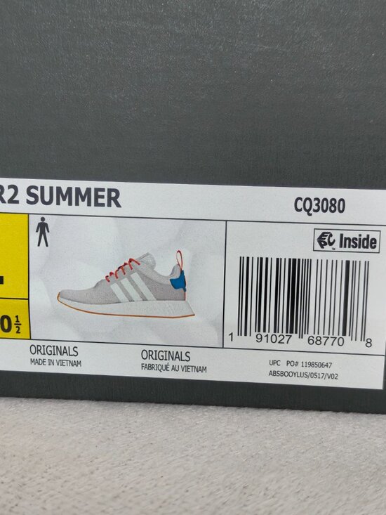 Size 11 - Adidas NMD R2 Boost Summer Crystal White Mens Running Boost CQ3080
